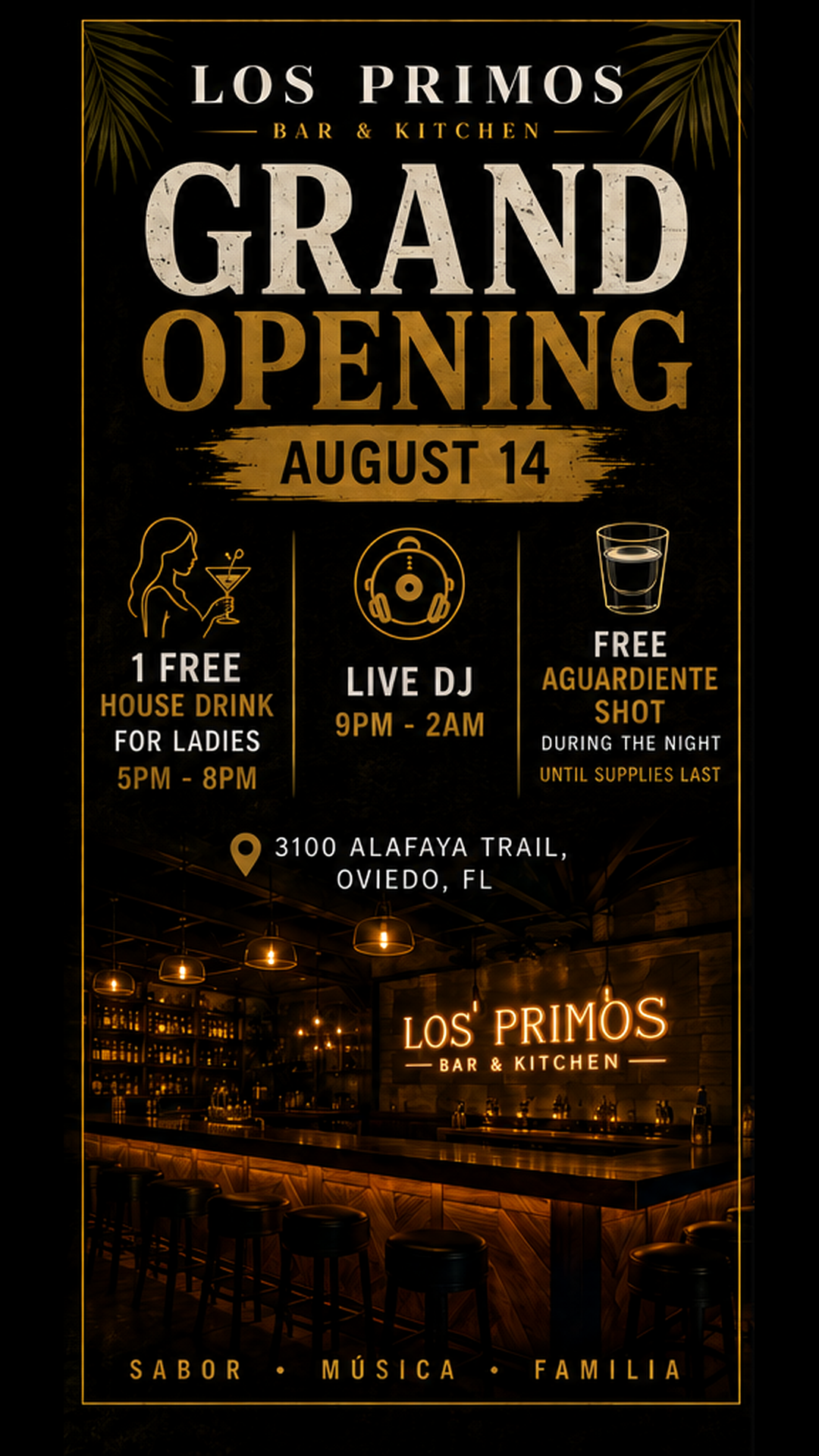 Grand Opening — Los Primos Bar & Kitchen