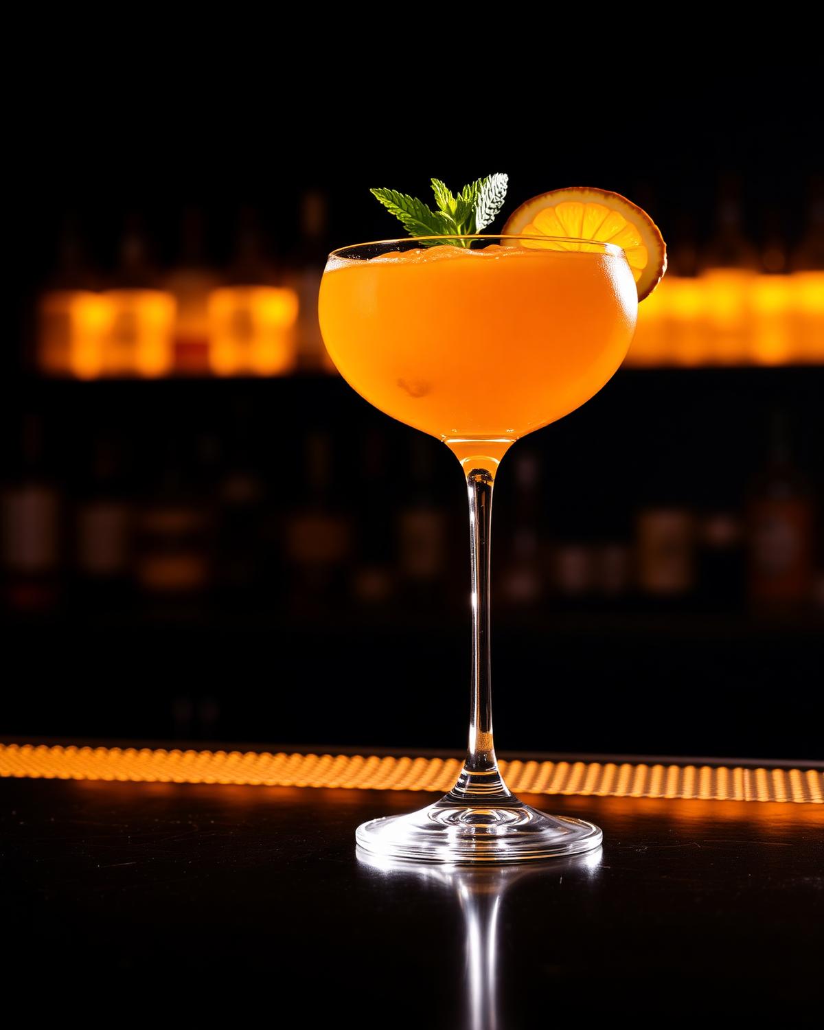 Craft cocktail at Los Primos Latin bar in Oviedo