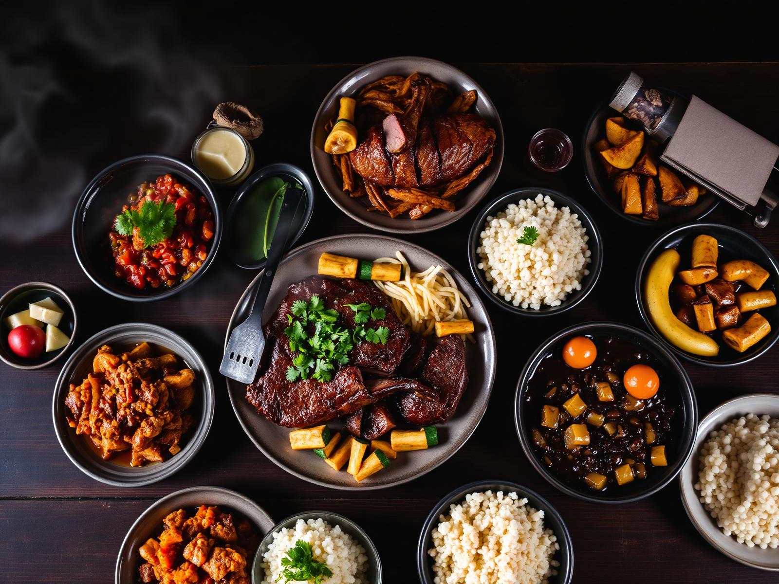 Latin food spread at Los Primos Bar & Kitchen in Oviedo